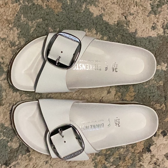Birkenstock Shoes - Birkenstock Madrid Big Buckle Sandal Women’s White EU /36 Women 5